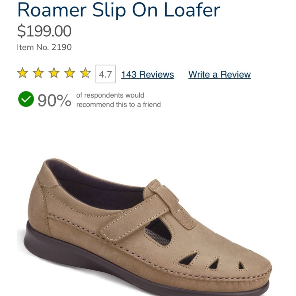 SAS Women's Tan Cutout Loafers